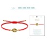 Pulsera Hilo Rojo San Pancracio Color Dorado  - Coleccion Medalla de Santos